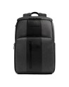 Piquadro - Brief 15.6" Laptop Travel Backpack in Leather and Fabric