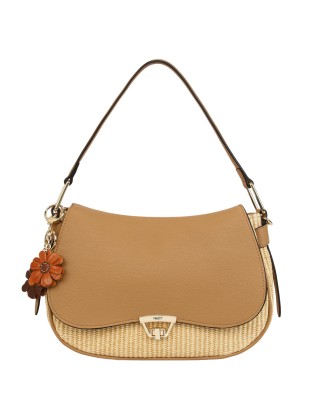 Ynot - Women's Shoulder Bag, Size S, with Straw-Effect...
