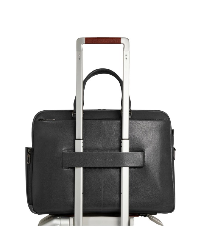 Piquadro - Solm leather briefcase...