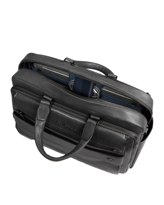 Piquadro - Solm leather briefcase...
