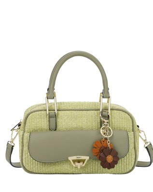  Ynot - Borsa Donna Bauletto con Tracolla Effetto Paglia Malindi 2