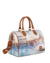 Ynot – Bauletto-Tasche aus Kunstleder mit Città-Print von Yesbag