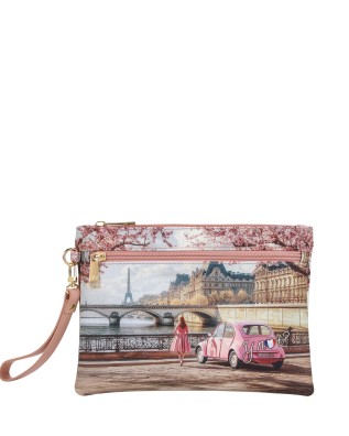 Ynot - Clutch Bag with Wrist Strap and Front Pocket, Size...
