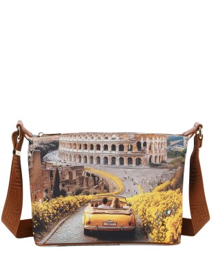  Ynot - Borsa Hobo Tg. S in Ecopelle Stampa Città Yesbag