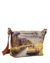 Ynot – Hobo-Tasche, Größe S, aus Kunstleder mit Città-Print, Yesbag