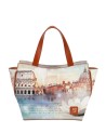 Ynot – Tragetasche, Größe M, aus Kunstleder mit Città Yesbag-Aufdruck