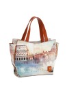 Ynot – Tragetasche, Größe M, aus Kunstleder mit Città Yesbag-Aufdruck