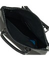 Gabs - Zweifarbige Einkaufstasche aus Leder, Größe M, Black Alyce