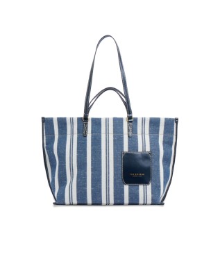  The Bridge - Borsa shopper in pelle e tessuto Luna