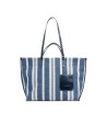 The Bridge - Borsa shopper in pelle e tessuto Luna