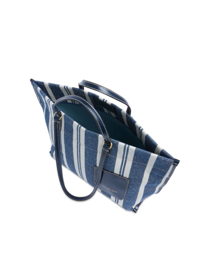 The Bridge - Borsa shopper in pelle e tessuto Luna