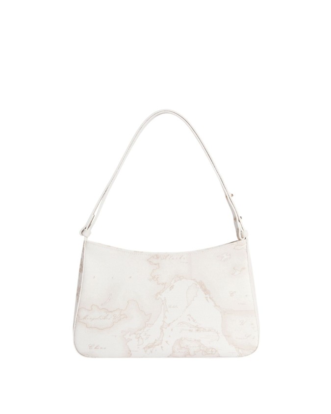 Alviero Martini Prima Classe - Borsa sottospalla in tessuto Geo White Geo Mix