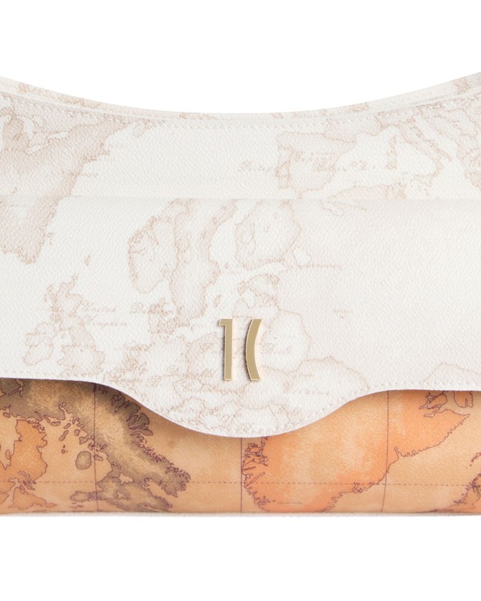 Alviero Martini Prima Classe - Borsa sottospalla in tessuto Geo White Geo Mix