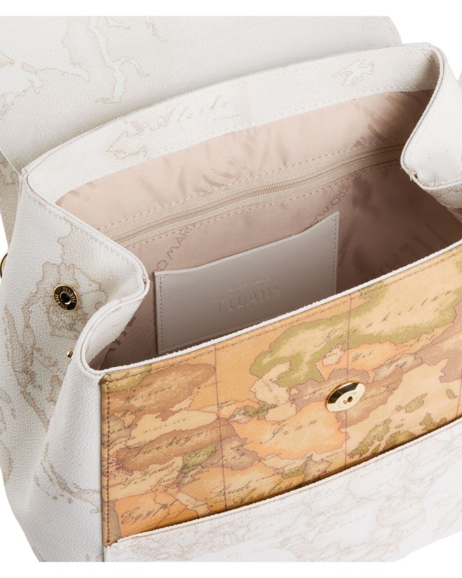 Alviero Martini Prima Classe - Zainetto donna in tessuto Geo White Mix