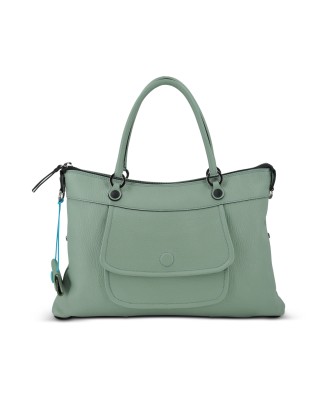  Gabs - Borsa piatta in pelle con tasca esterna Tg. 