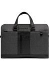 Piquadro - Aktentasche mit 2 Fächern für 15,6-Zoll-PCs aus Leder und Stoff – Modell Brief 2