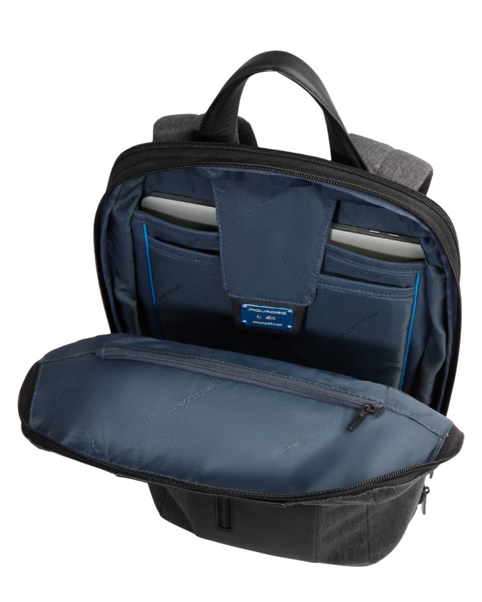 Piquadro - Slim fabric and leather...