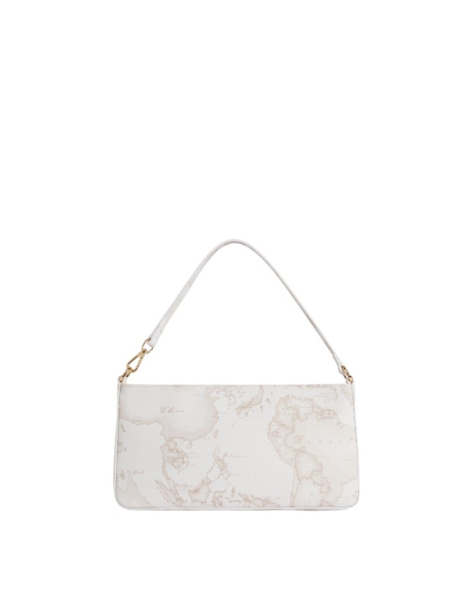 Alviero Martini Prima Classe - Pochette con manichetto in tessuto Geo White Mix