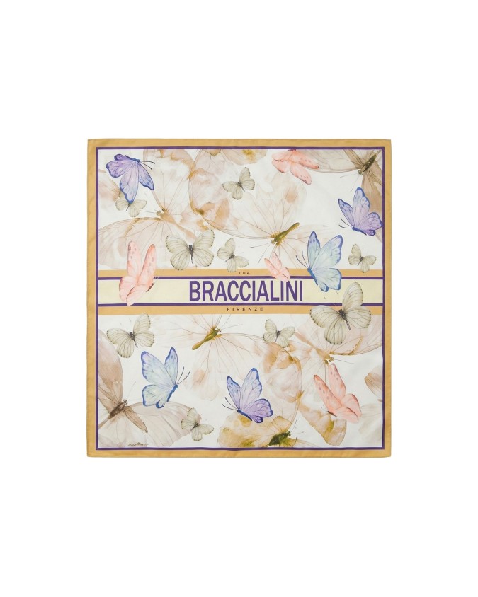 Braccialini - Foulard donna in poliestere stampa farfalle