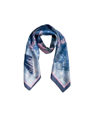  Braccialini - Foulard donna in poliestere stampa denim