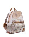 Ynot – Damenrucksack aus Kunstleder mit Fronttasche und stilisiertem Stadtmotiv von Fashionopoly
