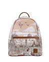 Ynot - Women's Faux Leather Backpack with Front Pocket Featuring a Stylized City Print by Fashionopoly