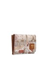 Ynot - Women's Faux Leather Wallet with Flap and "Stylized City" Print by Fashionopoly