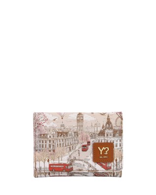  Ynot - Portafoglio Donna con Patta in Ecopelle con Stampa