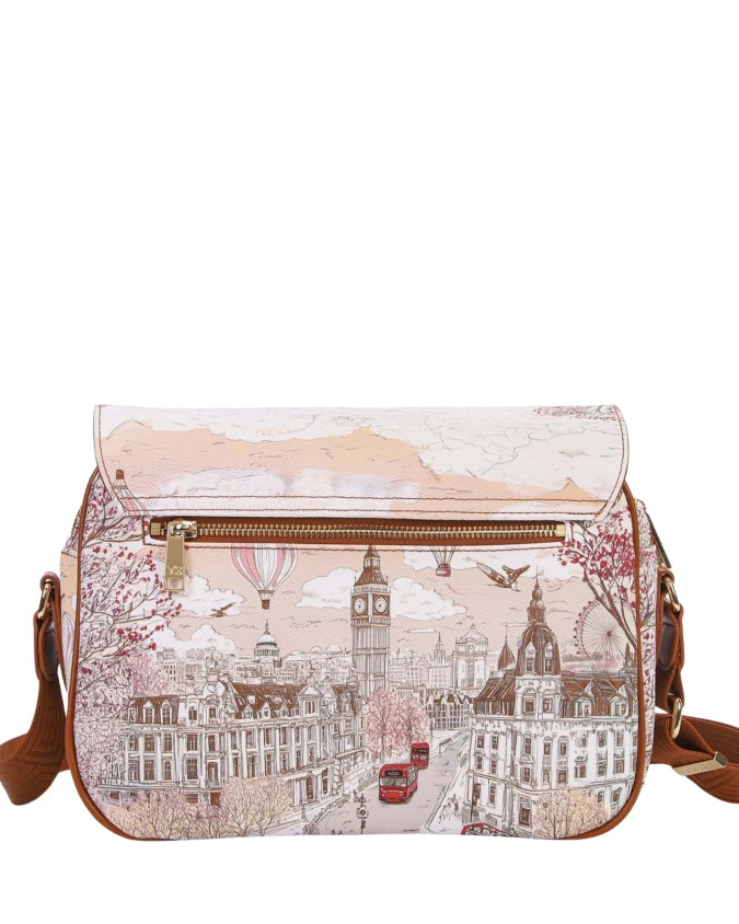 Ynot - Faux Leather Shoulder Bag with...