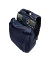 Piquadro - Lyss-Reiserucksack aus Leder und Stoff für einen 15,6-Zoll-Laptop
