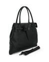 Gabs - Convertible embossed leather shoulder bag with buckle, Size M, Elif
