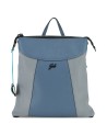 Gabs - Women's Convertible Two-Tone Leather Backpack, Size M, Aria Black
