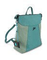Gabs - Women's Convertible Two-Tone Leather Backpack, Size M, Aria Black