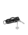 Piquadro - Leather keychain for AirTag® and CONNEQU Blue Square