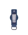 Piquadro - Leather keychain for AirTag® and CONNEQU Blue Square