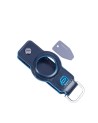 Piquadro - Leather keychain for AirTag® and CONNEQU Blue Square