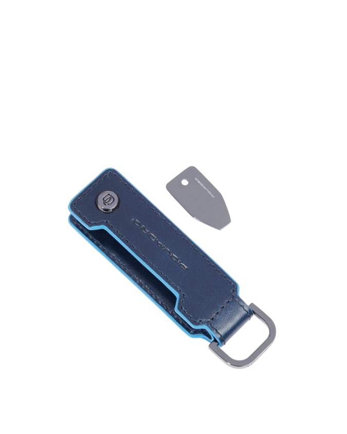 Piquadro - Portachiavi uomo in pelle Blue Square