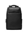 Piquadro - Leather travel backpack with fingerprint-activated closure and a compartment for a 15.6-inch laptop