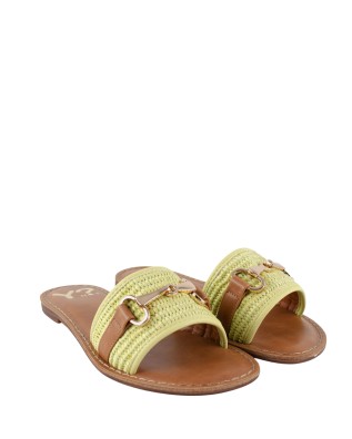 Ynot – Damenslipper mit Riemchen aus Raffia und...