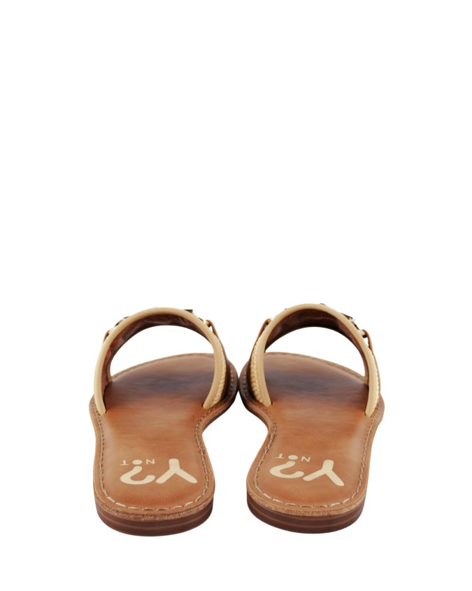  Ynot - Ciabattine Donna con Morsetto in Rafia e Ecopelle Hanna