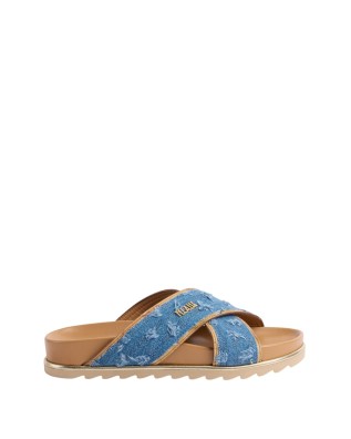  Alviero Martini Prima Classe - Sandali incrociati in denim