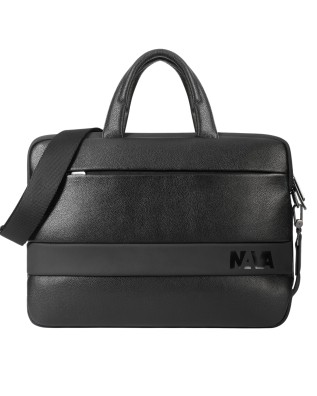 Nava - Slim Leather Briefcase for 15.6" Laptops, Easy...