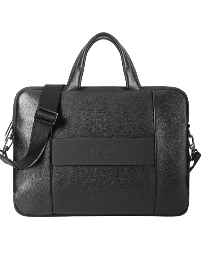 Nava - Slim Leather Briefcase for...