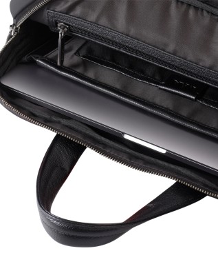 Nava - Slim Leather Briefcase for 15.6" Laptops, Easy... 2