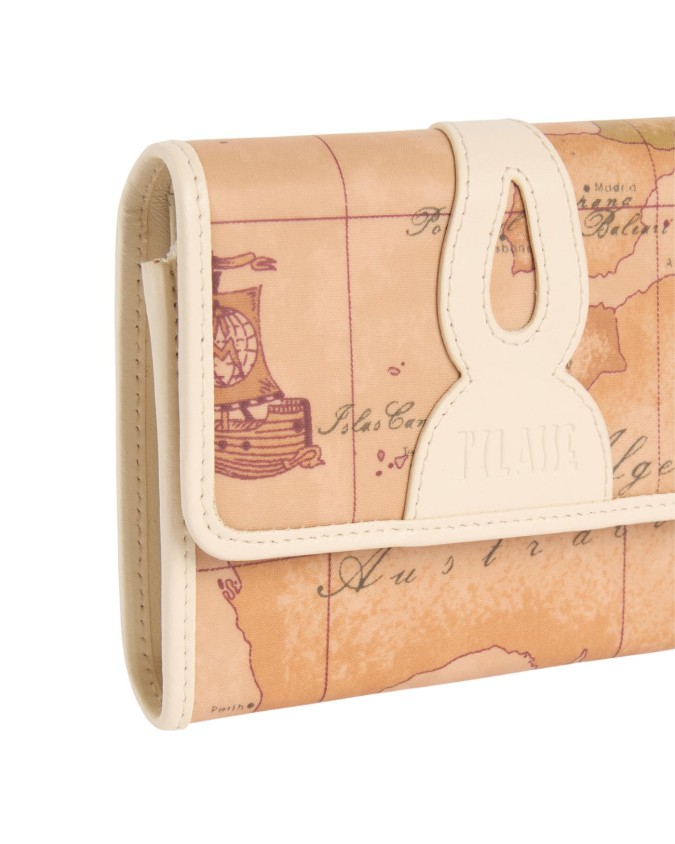 Alviero Martini Prima Classe - Portafoglio bifolder piccolo in tessuto soft  Soft Petals