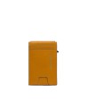 Piquadro - Kreditkartenetui aus Leder und Metall mit Blue Square-Mechanismus und RFID-Schutz