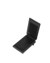 Piquadro - Kreditkartenetui aus Leder und Metall mit Blue Square-Mechanismus und RFID-Schutz