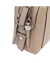Piquadro - Circle Women's Leather and Fabric Crossbody Bag