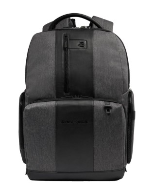  Piquadro - Zaino iconico all-tech in pelle e tessuto Bagmotic