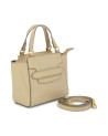 The Bridge - Lucrezia Leather Handbag with Double Handles and Shoulder Strap